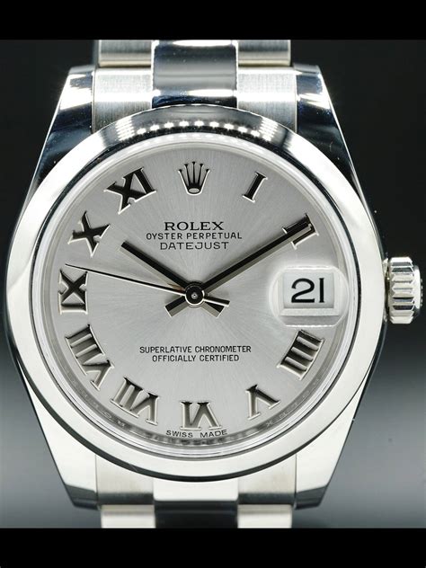 rolex rhodium roman numeral datejust